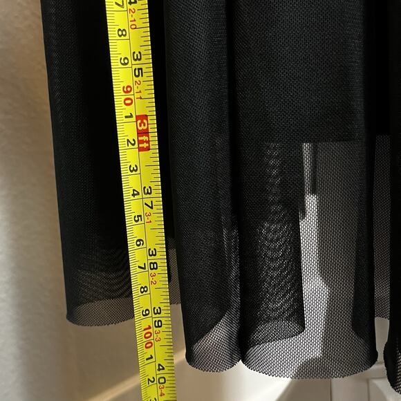 Torrid Flutter Sleeve Midi Dress Womens Plus Size 2 Black Mesh Overlay Fairygoth - Picture 8 of 12